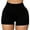 Black, variant on Yoga Shorts Skinny High Elasticity Solid Color Above Knee Length Soft Anti-exposed Butt-lifted High Waist Plus Size Base Pants Women Garment