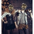 thumbnail image 5 of Attitude Studio Steampunk Mechanical Human Full Face Mask Goggles Costume - Gold, 5 of 8