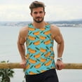 thumbnail image 6 of KLL Hot Dog 5 Print Men's Muscle Gym Workout Stringer Tank Tops Bodybuilding Fitness T-Shirts Tank Tops Men-X-Large, 6 of 7