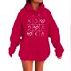 thumbnail image 2 of RKSTN Valentine's Day Hoodie for Women Oversized Valentines Heart Print Drawstring Hooded Sweatshirt Top Womens Casual Solid Plus Size Graphic Printed Loose Comfy Hood Fall Spring Clothes, 2 of 6