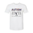 thumbnail image 3 of Autism Is Not A Disablity Itâ€™s A Different Abilty | Autism Awareness Dabbing Skeleton Inspirational Christian Mens Premium Tri Blend T-Shirt, True White, Large, 3 of 5