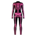 thumbnail image 3 of FASHOFT Men's Bone Graphic Halloween Costumes Cosplay Outfit Skeleton Design Theme Party Stage Performance Dress Up Halloween Costume L, 3 of 5