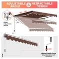 thumbnail image 5 of 8 x 6.6 FT Manual Retractable Patio Awning with Crank Handle for Deck Patio, 5 of 9