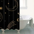 thumbnail image 5 of Gothic Shower Curtain - Dark Celestial Moon & Star Print, Mystical Cosmic Theme Bath Decor, Waterproof Polyester, 36"Wx72"L, Goth Aesthetic Gift, 5 of 5