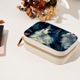 thumbnail image 7 of Cat Velvet Portable Jewelry Organizer Box with Removable Compartment - Earring Holder and Gift Jewelry Box, 7 of 7