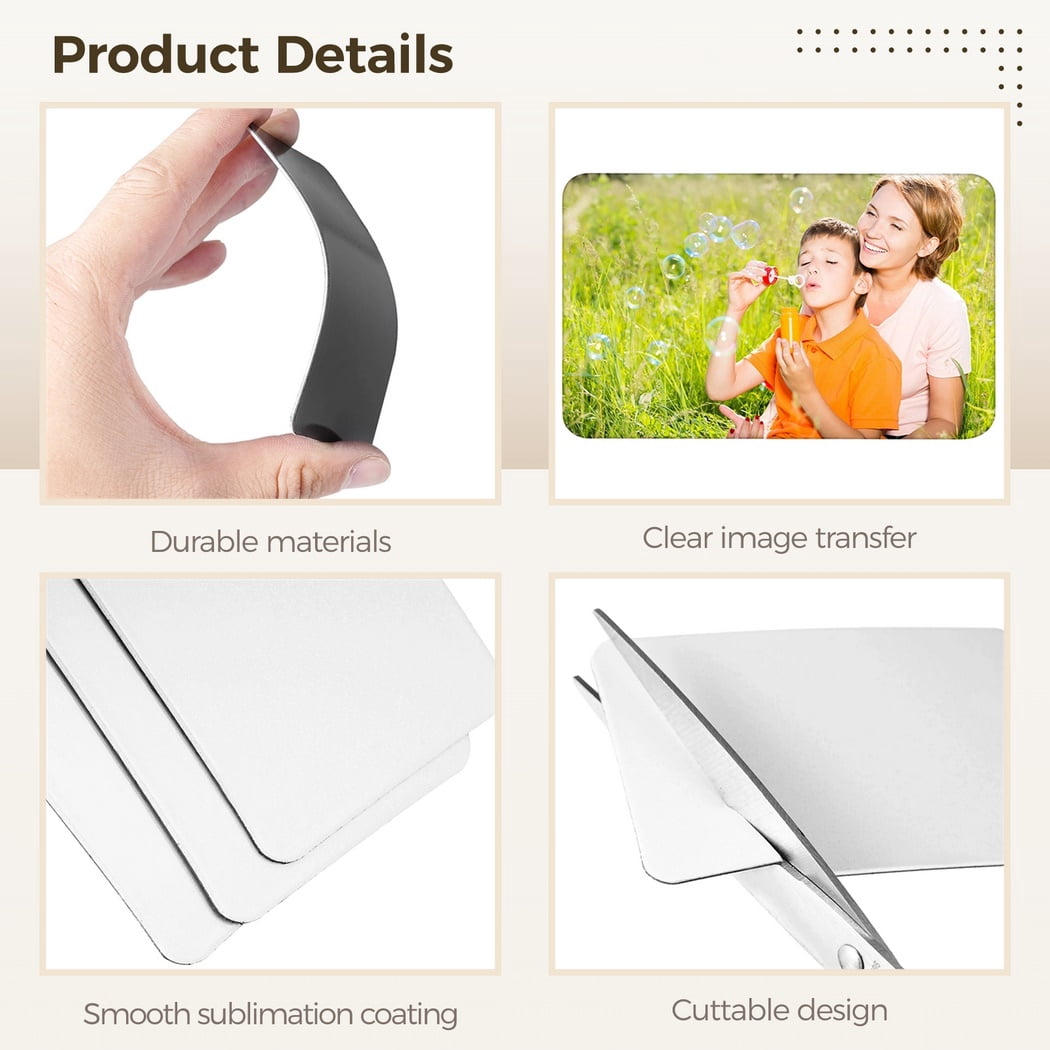 60PCS Sublimation Magnetic Blanks, Blank Magnetic Sublimation Sheets Refrigerator Sublimation Fridge Magnets, Personalized Printable Photos Refrigerator Decoration for Home Kitchen Office