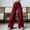 (Fashion 49)Wine, variant on Aimik Women's High Waist Plus Size Cargo Pants with Drawstring Wide Leg Streetwear Trousers with Multi Pockets