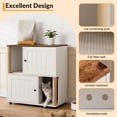 thumbnail image 4 of Cat Litter Box Enclosure for 2 Cats, 31.5'' Double Litter Box Enclosure with Scratching Post, 2 Tiered Hidden Cat Cabinet Furniture with Litter Mats, Cats House, 4 of 8