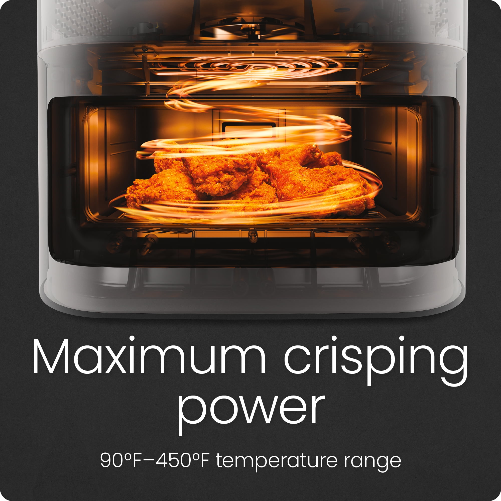 Chefman 8 Qt. Crispinator Air Fryer w/ Powerful DC Motor & 450°F Max Temp, Concrete
