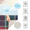 thumbnail image 3 of Yayeee Bath Rug for Bathroom Floor Non Slip Rectangle Fluffy Soft Absorbent Mat, 16"x24", Warm Tartan Mosaic, 3 of 7