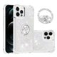 thumbnail image 1 of Funda para iPhone 12 PRO MAX con Brillo Líquido Flotante, Purpurina, Parachoques y Anillo Giratorio Soporte, 1 of 5