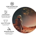 thumbnail image 3 of Fuzoiu Astronaut On Mars A Print Leather Coasters Set,Drink Coasters Set of 4,for Tabletop Protection, Durable PVC Coasters,Home Décor and Housewarming Gift-Round Shape, 3 of 6