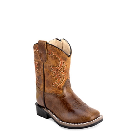 Old West Broad Square Toe Brown - Boot Kids Boys - Bsi2004