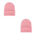 thumbnail image 1 of Jumpingount Beanie Hat Gorros de punto Unisex Skullcap Candy Color Warm Hilo multifuncional Accesorios para el cabello para deportes al aire libre Pink Rosa 2piezas Jumpingount CBP269779, 1 of 5