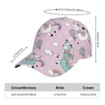 thumbnail image 3 of Yiaed Llama Unicorn and Rainbow Print Cap Adjustable Size for Running Workouts and Outdoor Activities All Seasons, 3 of 5
