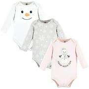 Hudson Baby Cotton Long-Sleeve Bodysuits, 3-Pack, Newborn- 24 Months