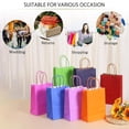 thumbnail image 4 of AZOWA Gift Bags Small Kraft Paper Bags with Handles (4.7 x 2.4 x 6 in, Yellow Color, 50 Pcs), 4 of 8