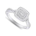 thumbnail image 2 of AFFY 14K White Gold over Silver 0.05CT Round Natural White Diamond Promise Ring for Women-8.5, 2 of 5