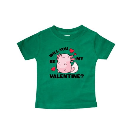 

Inktastic Axolotl Will You Be My Valentine with Red Hearts Gift Baby Boy or Baby Girl T-Shirt
