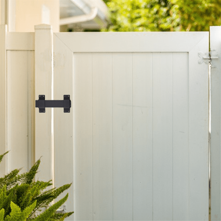 Heavy Duty Slide Gate Latch With Padlock Hole – Adjustable Lock For Wooden Fences, Barn Doors, Sheds, Courtyards, & Interior Doors