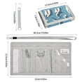 thumbnail image 3 of JIALIOU Nylon Trifold Card Wallet with ID Window Zipper Pocket for Men Women Teen Cute Cartoon Sharks, 3 of 7
