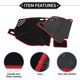 thumbnail image 4 of Funda de alfombrilla de tablero de Unique Bargains de alta configuración con audio compatible para Lexus CT200 11-19, poliéster negro y rojo, 4 of 7
