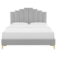 thumbnail image 5 of Modway Elise Full Performance Velvet Platform Bed in Light Gray, 5 of 10