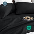 thumbnail image 6 of Bare Home Premium 1800 Collection 4-Piece Bed Sheet Set, Queen, Heathered Black, 6 of 9