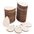 thumbnail image 3 of 100 piezas de rodajas de madera sin terminar, recortes de madera sin terminar en forma de lágrima para manualidades, decoraciones colgantes para fiest, 3 of 9