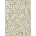 thumbnail image 2 of 8' X 10' Gold And Beige Floral Washable Indoor Outdoor Area Rug, 2 of 5