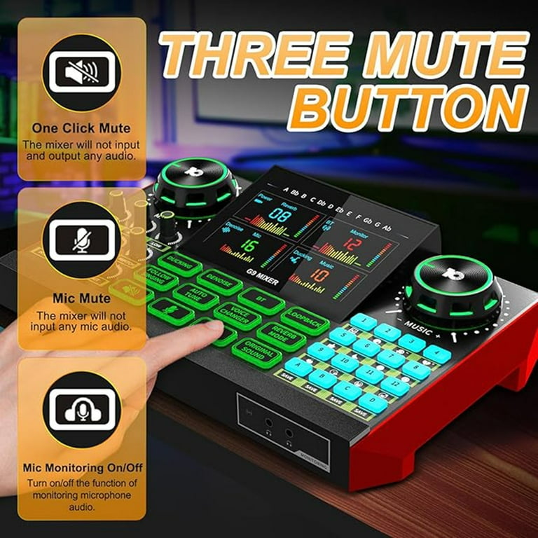 Tenlamp Audio Mixer G9 Live Streaming Sound Card Mobile