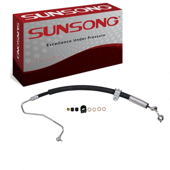 Sunsong 3403716 Power Steering Pressure Line Hose Assembly, Black