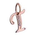 thumbnail image 1 of Charm para Pulsera LuckyLy, Dije Inicial Letra A, Acero Inoxidable con Baño de Oro Rosa 18k y Zirconia Cúbica, Modelo Lizzy rosa Letra T, 1 of 7