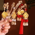 thumbnail image 2 of Mosey Women Hair Stick Vintage Traditional Chinese Palace Lantern Shape Pendant Faux Pearl Decor Tassel Stainless Exquisite Hair Forks Hanfu Dress Prop Lady Hair Jewelry, 2 of 8