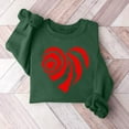 thumbnail image 1 of Meichang Chandails en Molleton pour Femmes Chandail en Molleton de la Saint-Valentin Chandail en Molleton Imprimé Cœur Manches Longues Col Rond Décontracté, 1 of 3