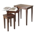 thumbnail image 3 of Pemberly Row 3-Piece Transitional Solid Wood Nesting Tables in Antique Walnut, 3 of 9