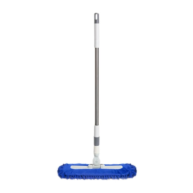 Rotating Cotton Thread Mop with Wet/Dry Function, 360° Swivel Head for Hardwood and Tile Floors, Lightweight Handle with Washable Reusable Pads