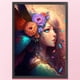 thumbnail image 1 of Cuadros Decorativos Bordado completo Hilo de algodón ecológico 11CT Kit de punto de cruz de niña impresa (40x55cm) Wdftyju embutido en tela, 1 of 9