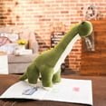 thumbnail image 2 of Large Soft Plush Dinosaur Toy for Kids – Stuffed Animal Gift, Cuddly Green Brachiosaurus, Birthday Present, 13.7 Inch, 2 of 2
