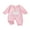 Pink, variant on Qmyliery Baby Girls Birthday Romper Cake Embroidery Long Sleeve Ruffled Round Neck Full Length Jumpsuit