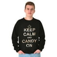 thumbnail image 5 of Keep Calm and Candy On Halloween Sweatshirt for Men or Women Brisco Brands X, 5 of 6