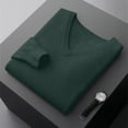 thumbnail image 6 of Men's V Neck Knit Sweater Long Sleeve Pullover Casual Lightweight Sweater, 6 of 8