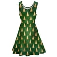 thumbnail image 5 of 2024 Gift Birthday Clothing Womens Dress Skate Wear Street Sleeveless Dresses Beach Boho Gold and Green Dress Tree Christmas Winter, 5 of 7