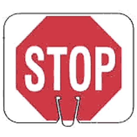 STOP SIGN - Snap-on traffic cone sign, Material=Reflective Plastic