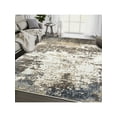 thumbnail image 2 of Abani Aspen 4'W x 6'D ASP150A Blue Brown Distressed Abstract Area Rug, 2 of 5