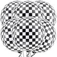 thumbnail image 1 of Globos KatChon a cuadros blancos y negros de 22 cm, paquete de 6, 1 of 9