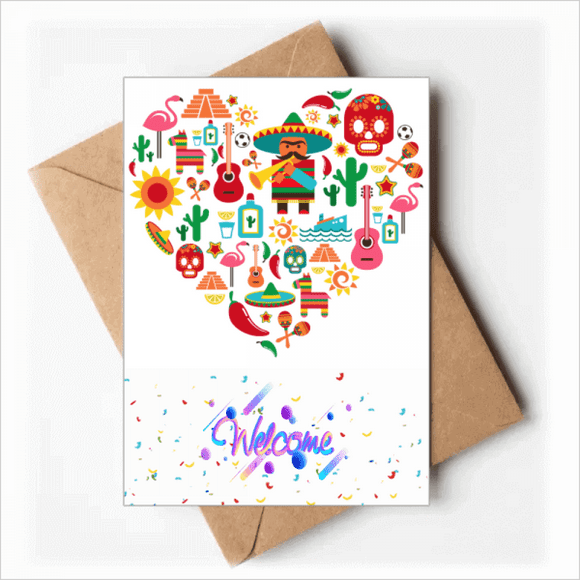 Sombrero Suger l Mexico Mexican Flango Welcome Back Greeting Cards Envelopes Blank