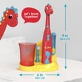 thumbnail image 6 of Brusheez Toddler Dino Electric Toothbrush Set with Sand Timer, 6 of 8