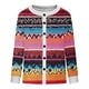thumbnail image 5 of Puntoco Chaqueta Tipo Cárdigan Informal Con Botones Y Estampado Navideño Para Mujer, 5 of 5