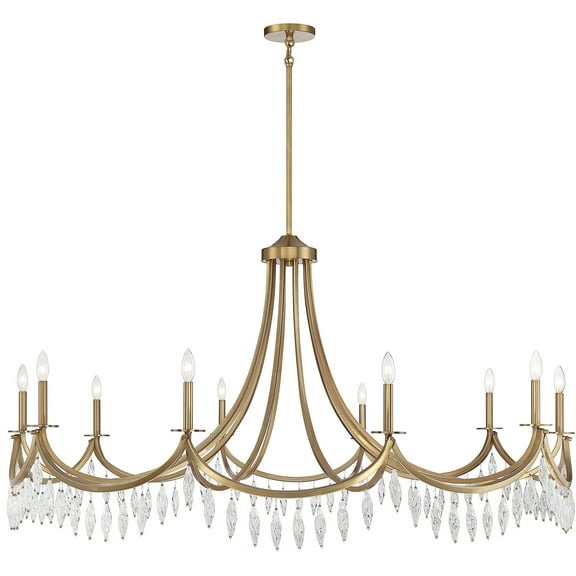 Kameron 10-Light Chandelier in Warm Brass